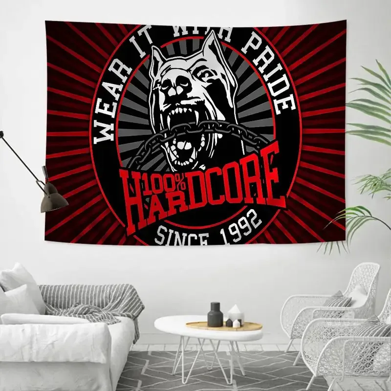VIKAMA 100 Hardcore Dog Wall Hanging Decorative Tapestry For Bedroom And Living Room Home Decoration Blanket
