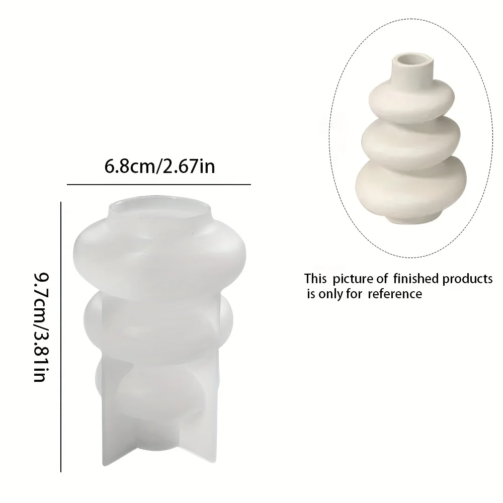 Nordische Spiral-Silikonform, DIY Gips-Harz-Vase, Heim-Kunstdekoration – Detail 2