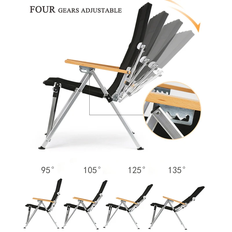 

Aluminum Beach Folding Chair Lightweight Rust-proof Model Design High Quality Seaside Application Folding Chair