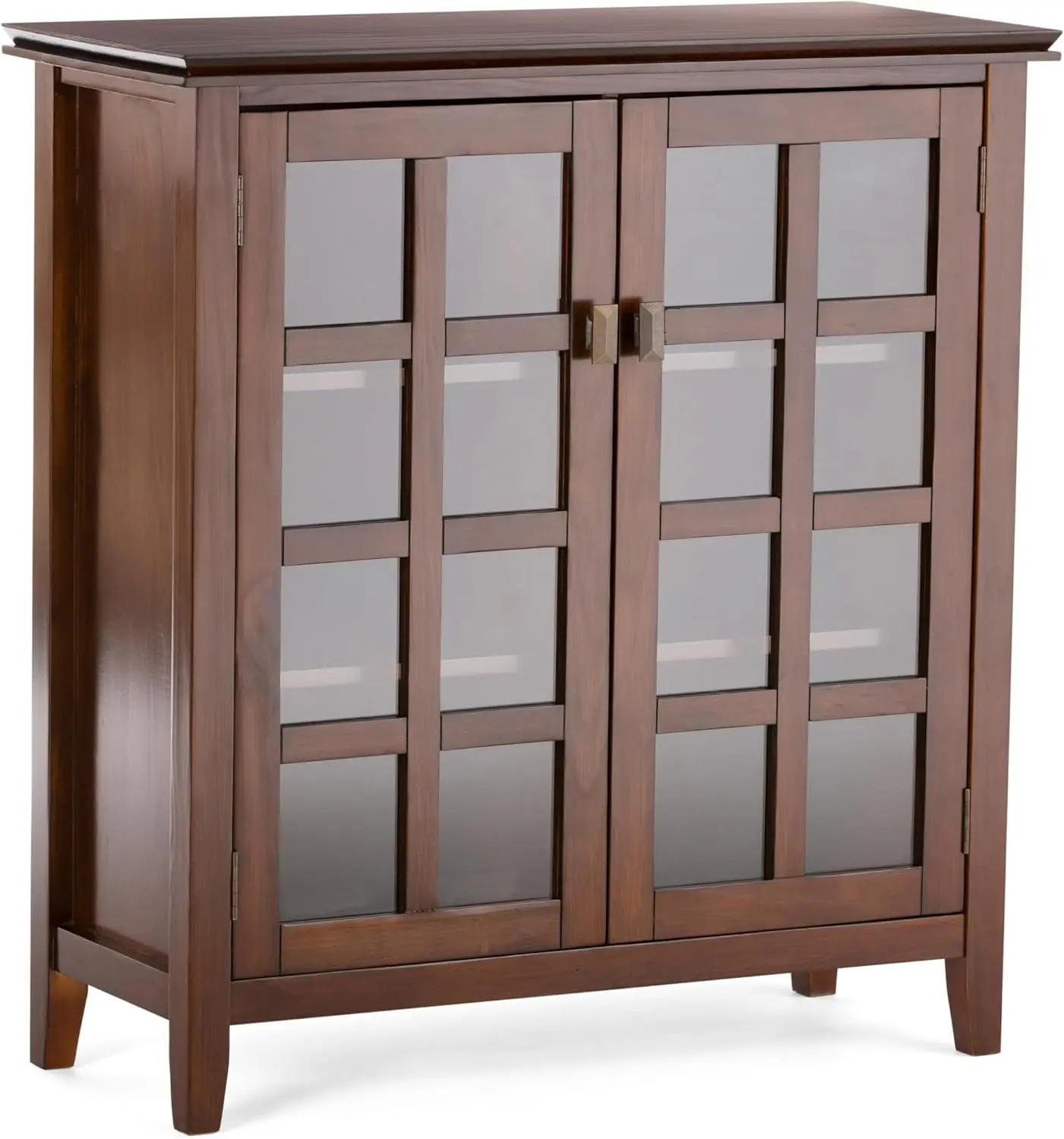 38 Inch Wide Transitional Medium Storage Cabinet in Russet Brown, For the Living Room, Entryway an