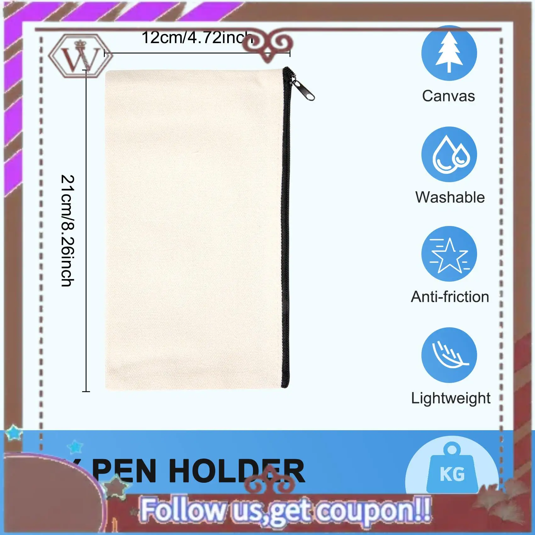 ABBG-50Pcs قماش سستة حقيبة مقلمة حقيبة مستحضرات التجميل حقيبة فارغة DIY بها بنفسك الحرفية حقيبة حقيبة مستحضرات التجميل حقيبة مستحضرات التجميل لتقوم بها بنفسك الحرفية المدرسة