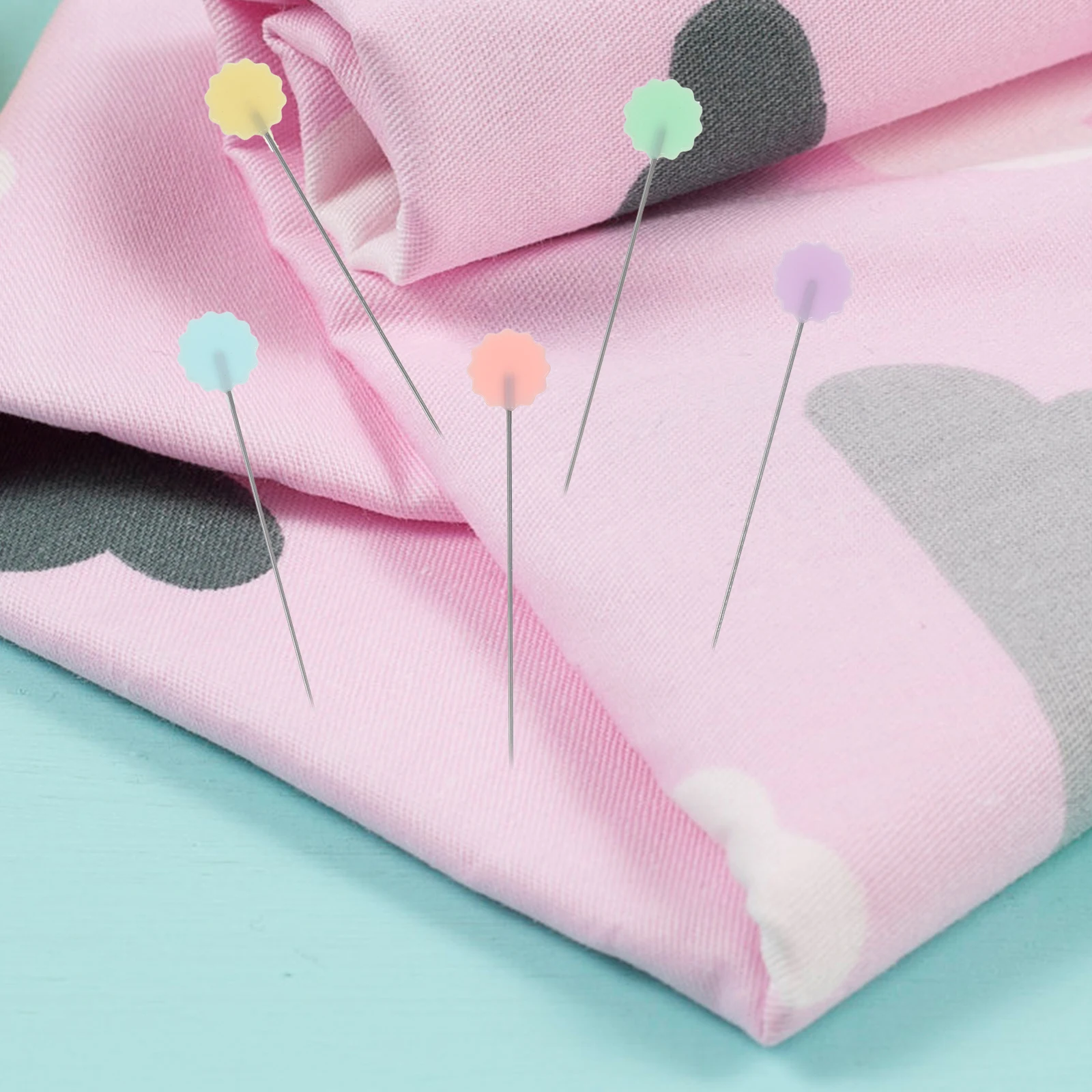 

400Pcs Patchwork Pins Small Sewing Pin Marking Tool for Quilting Dressmaking Crafts Fabric Positioning Straight Pins Multicolor