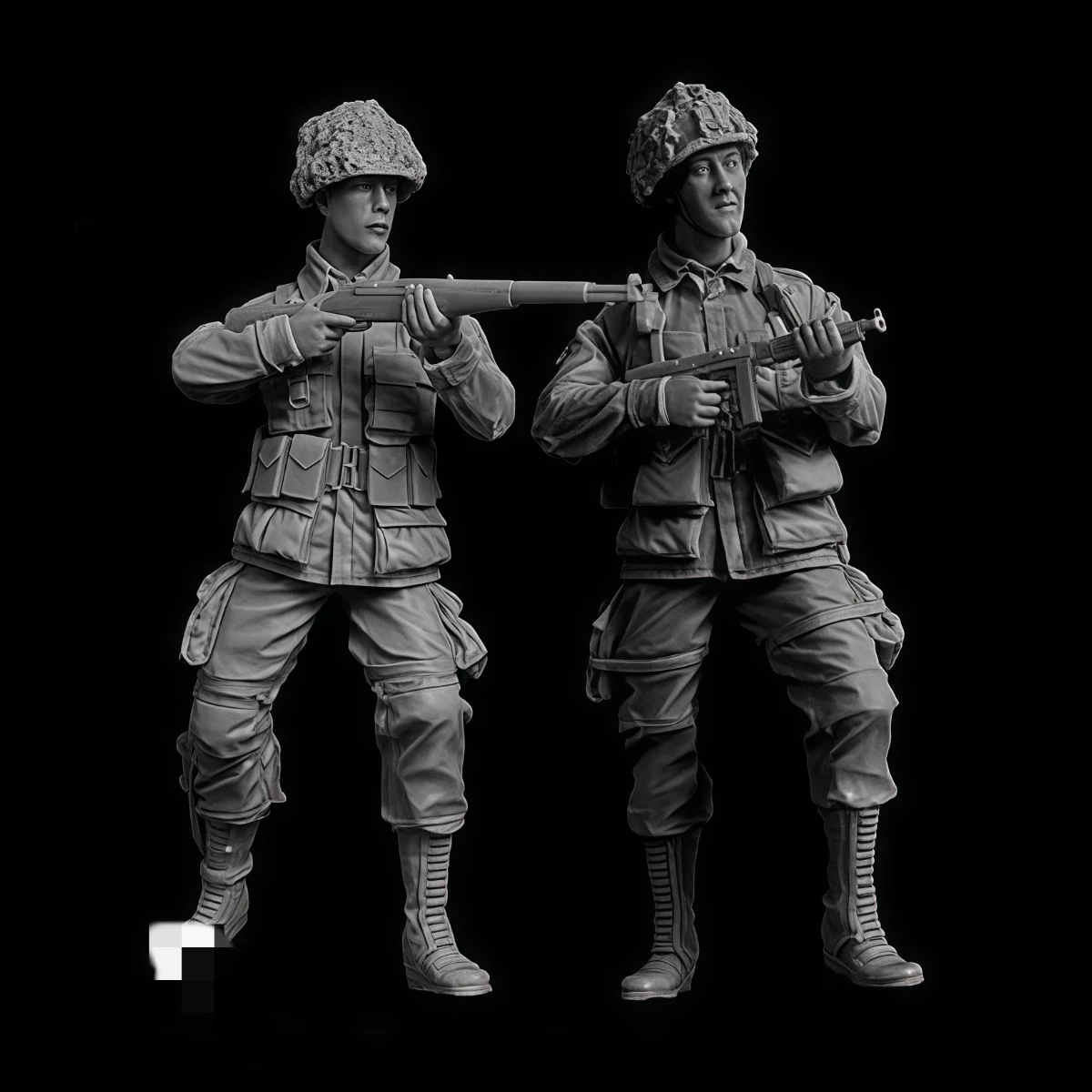 

Набор неокрашенных моделей из смолы в масштабе 1/35, военная тематика, американский десантник после высадки, в разобранном и неокрашенном виде, GK.