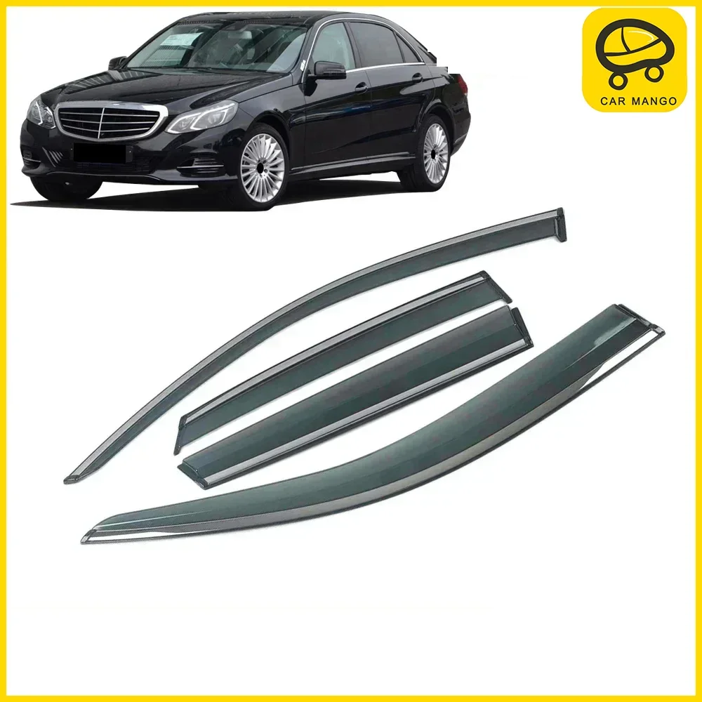 

Chrome Strips Rain Guards for Mercedes-Benz E-Class Sedan 2009-2022 W212 W213 Window Visor Wind Deflectors Door Visor Vent Shade