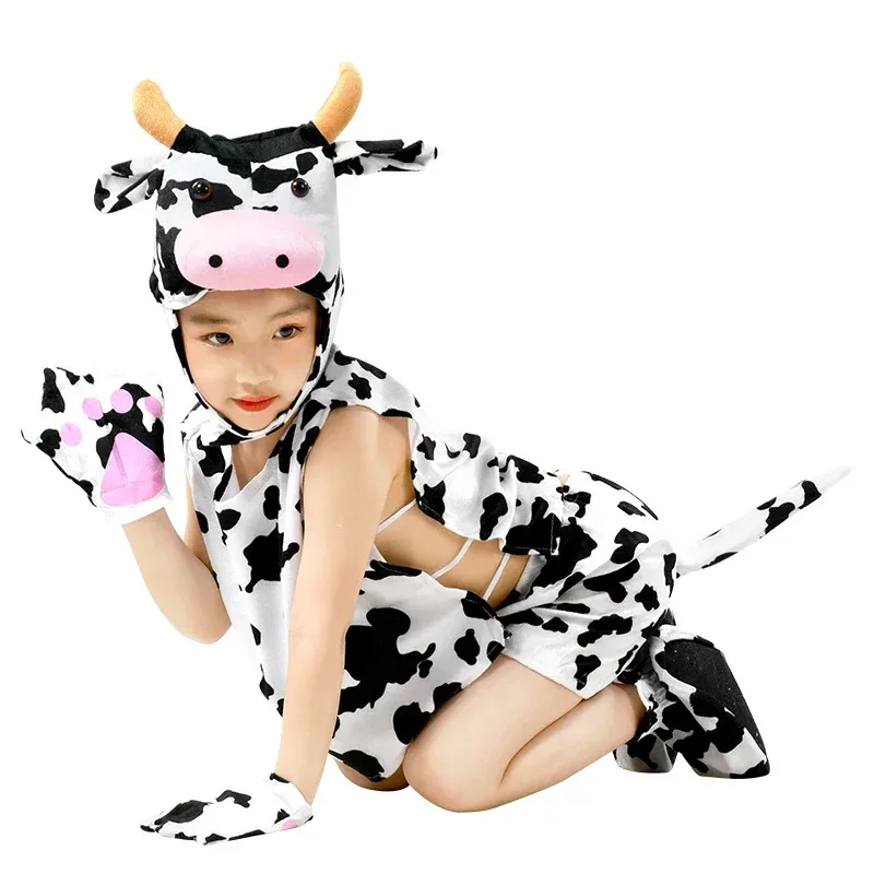 

CyLes kindergarten children play animal tiger cow elephant costume costume animal theme party short performance costume