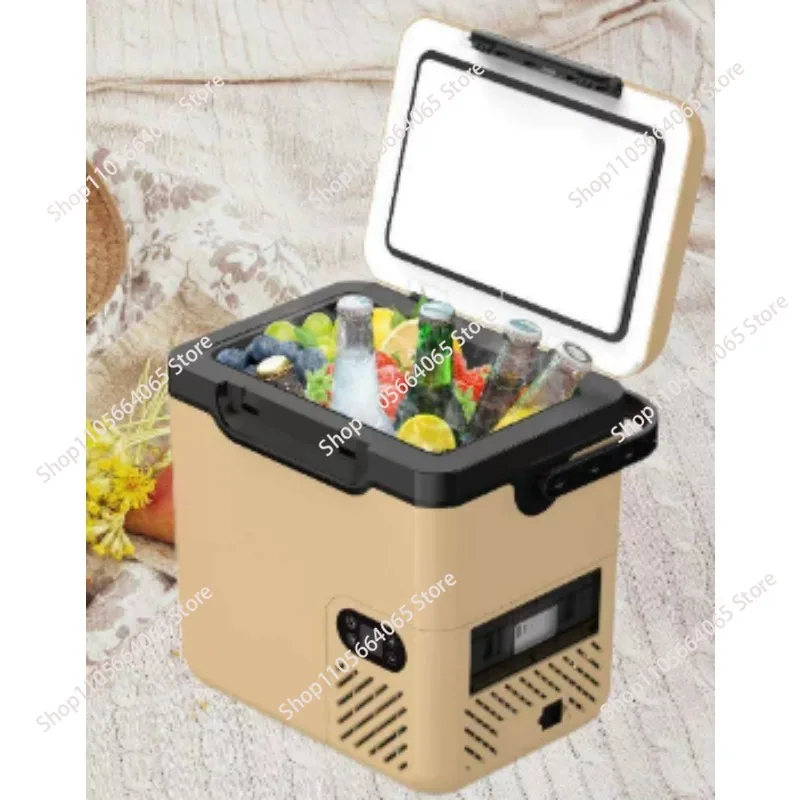 18L Mini Portable Solar Cell Car Refrigerator Batter Cooling 12V/24v High Quality Compressor Outdoor Camping Trip