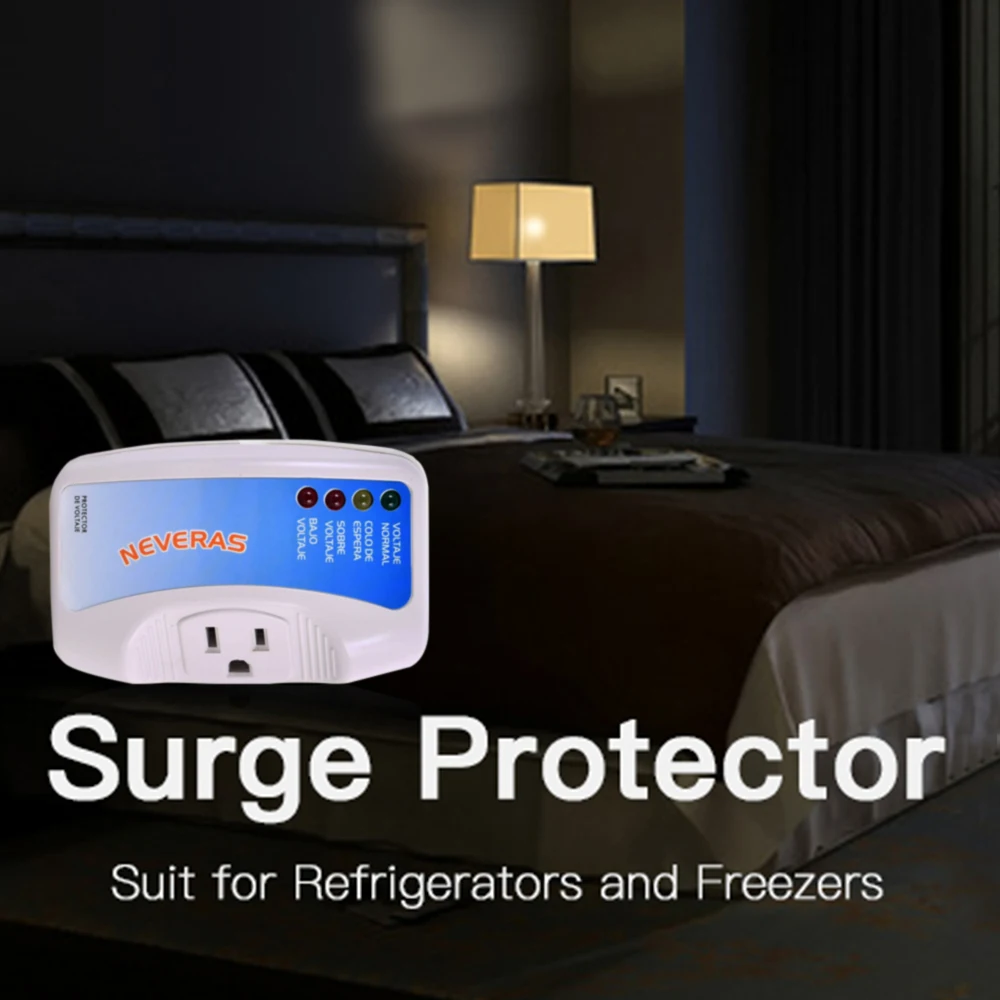 Voltage Protector Single Outlet Surge Protector Plug in for Home Appliance Plug Protection Wall Mount Power Suppressor for TV/PC