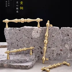 New Style Brass Handle Modern Simple Cabinet Door Gold Light Luxury Wardrobe Cabinet Shoe Cabinet Drawer Nordic Brass Handle