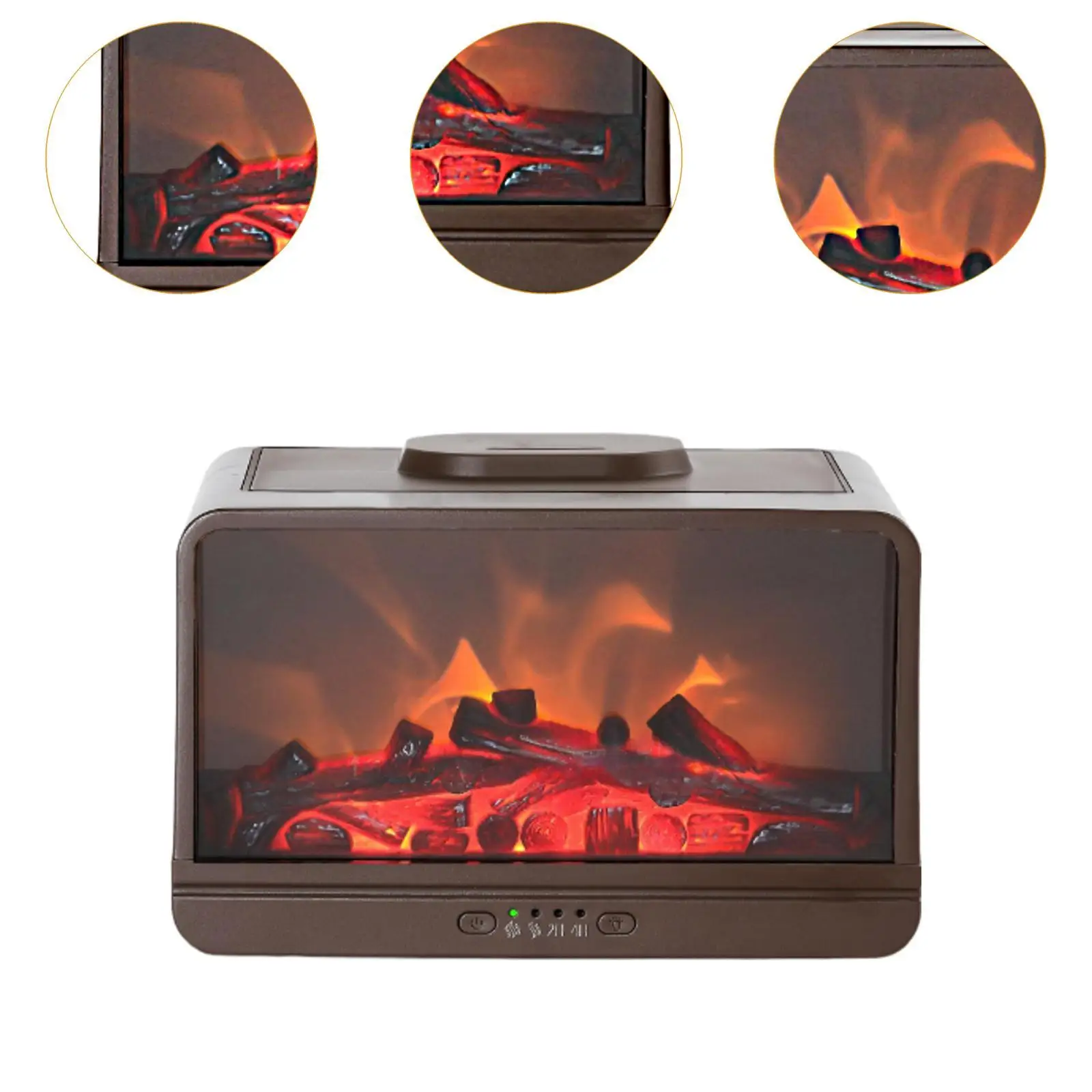 Flame Air Humidifier Home Fragrance Silent Essential Oil Diffuser with Timer