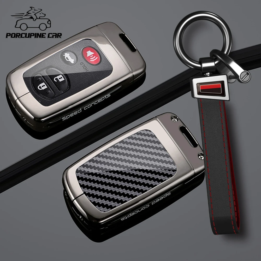Zinc Alloy Car Key Case Cover For Toyota Prius 30 Alpha Aqua RAV4 Land Prado Cruiser Auris Highlander Subaru Foreste Lexus LC200 view 3