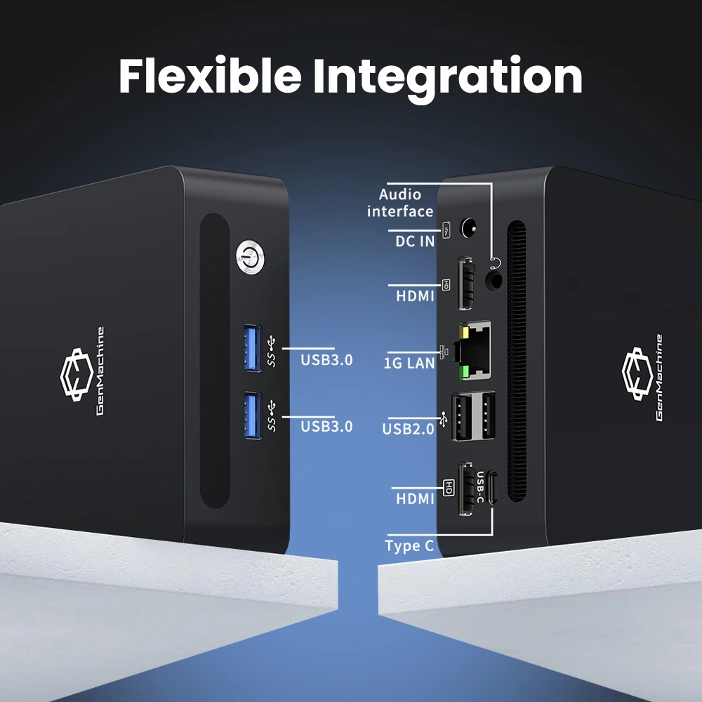 ألعاب الكمبيوتر GenMachine Mini PC AMD Ryzen ™ 5 5500U ES 6 Core 12 خيط 2.1 جيجا هرتز حتى 4.0 جيجا هرتز 15 واط وحدة المعالجة المركزية ويندوز 11 DDR4 3200 ميجا هرتز WiFi6 #3