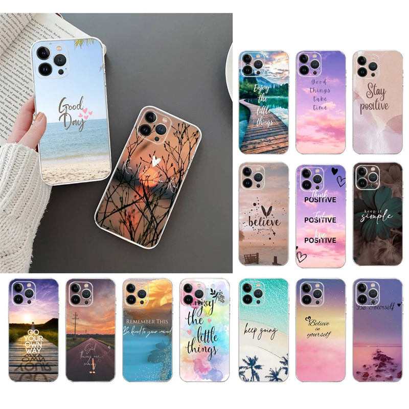 Motivational Inspirational Quote Phone Case For iphone 16 15 14 Pro Max 16 15 14 13 12 Pro 15Plus iphone 11