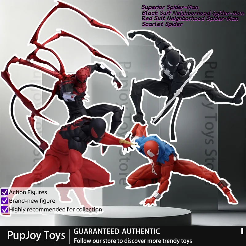 

Mess Toys Superior Spider-Man Otto Octavius Black Symbiote Neighborhood Spider-Man Articulated Model Collectible Toys Anime