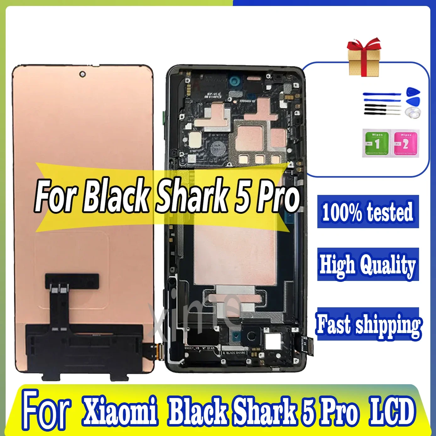 

Assembly AMOLED Original For Xiaomi Black Shark 5 Pro LCD Display Touch SHARK KTUS-A0 Screen For BlackShark 5 Pro LCD Digitizer