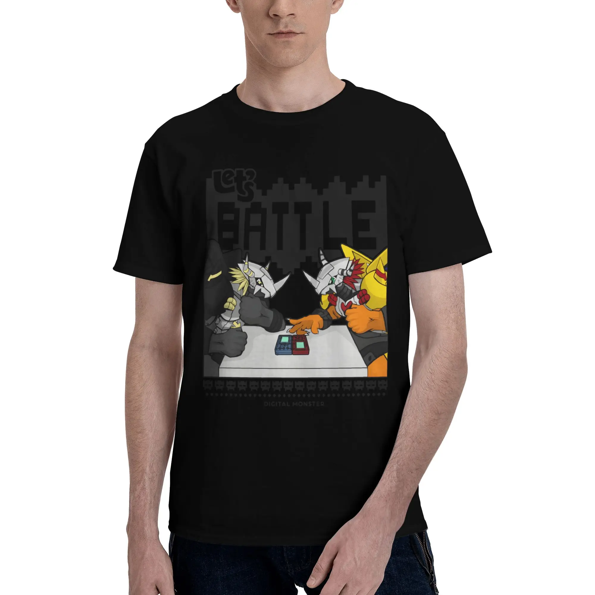 Digimon 26 Funny Graphic 100% Cotton T-Shirt Bandai Tops Tees For Men