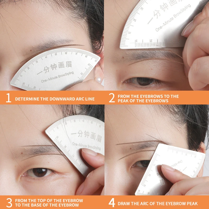 Regla de diseño de cejas de dibujo rápido reutilizable, herramienta de mapeo de Microblading para maquillaje permanente, moldeador, suministro de tatuaje, guía de dibujo