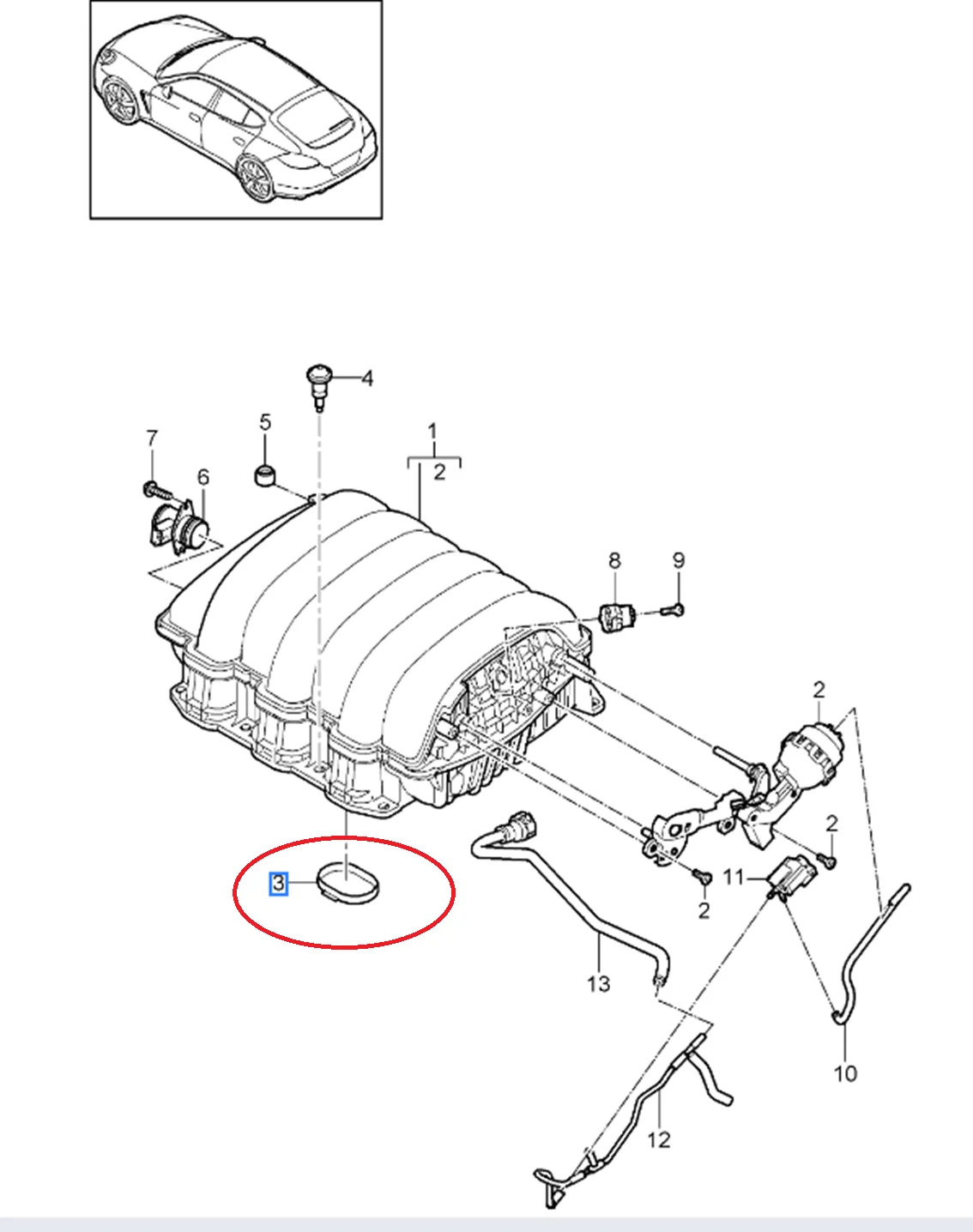 Collecteur d'admission pour PORSCHE PANAMERA 94611014602 94611014601-970, pièces automobiles de haute qualité, OE 2010 2016