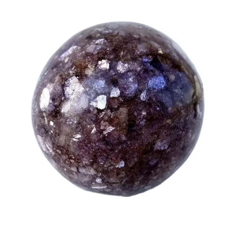 Imagem -03 - Pedra Natural Lepidolite Esfera de Cristal Feng Shui Ornamentos Home Decor