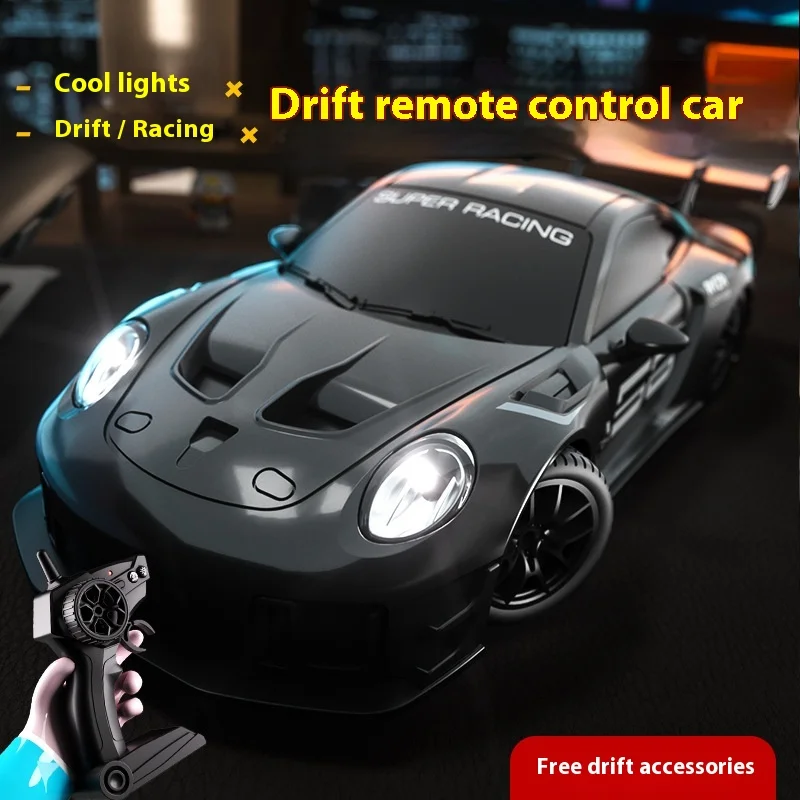 Rc Racing Remote Control Racing Car High-Speed Four-Wheel Drive Charging Dynamic Light Drift Car Model Children'S Toys Gifts