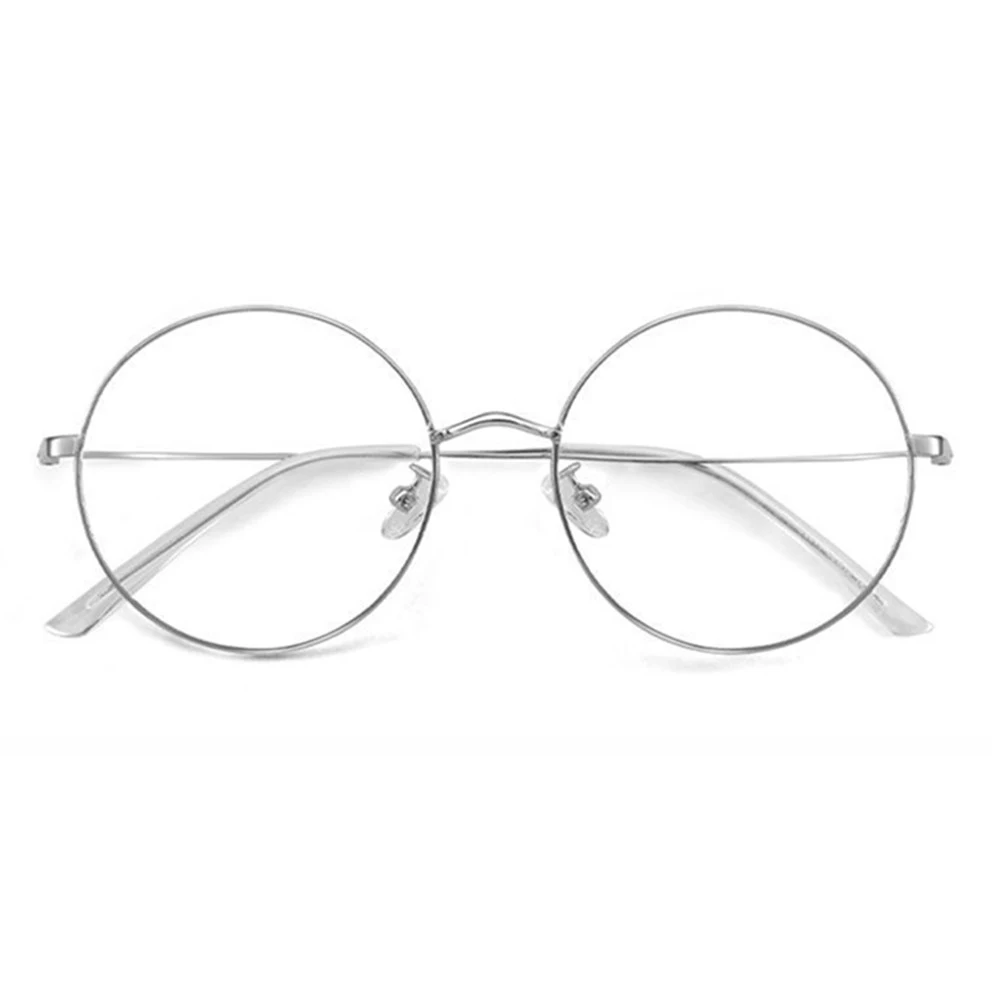 Anime Dandadan Ken Takakura Cosplay Sliver Glasses Round Metal Frame Glass Eyewear Accessories Prop Unisex