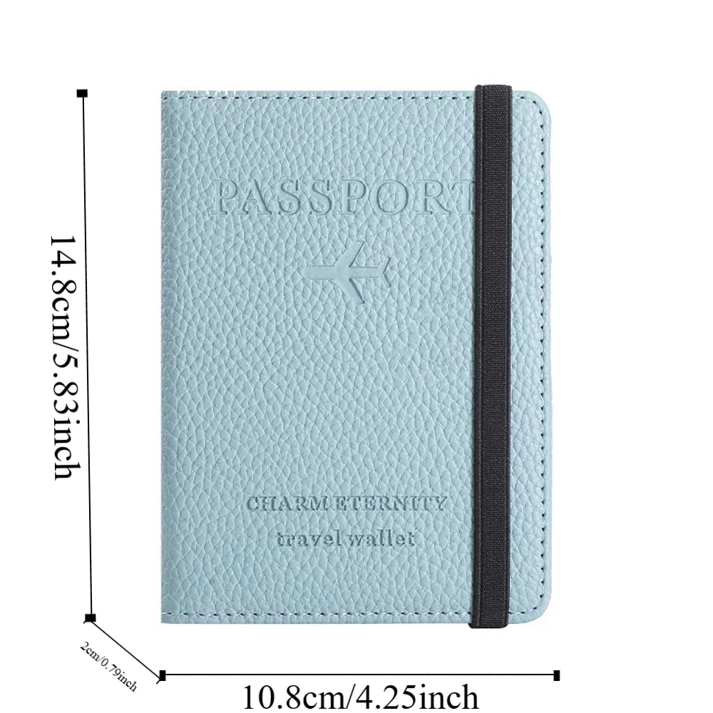 ความจุขนาดใหญ่ผู้ถือหนังสือเดินทาง RFID สายรัดยางยืดกระเป๋าถือข้อมูลประจําตัวถุงเก็บป้องกันการสูญหายหมายเหตุช่อง