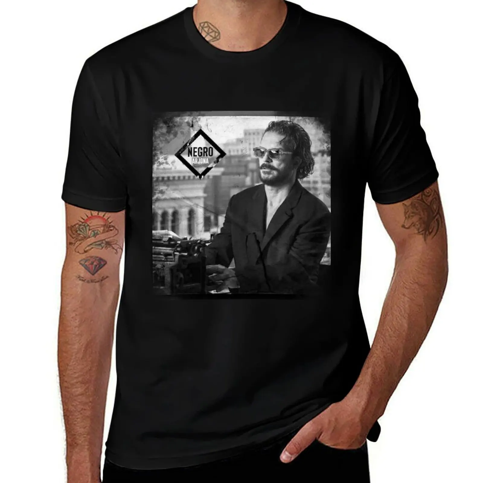 Футболка Arjona Negro для летнего отдыха, повседневная футболка.