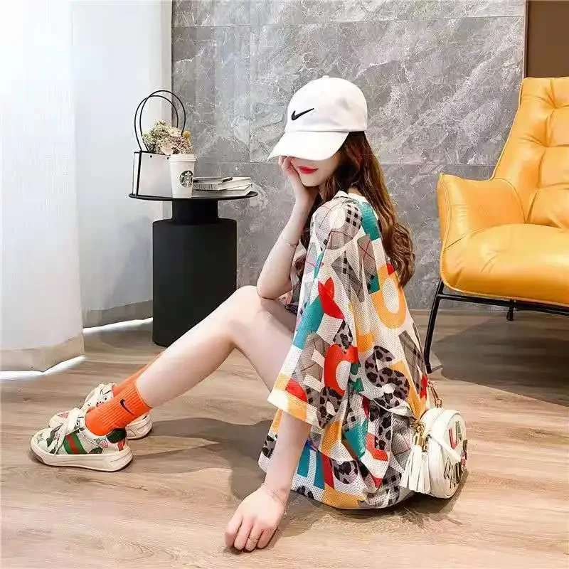 Vêtements Midi mode femmes robe chemise t-shirts robes féminines 2025 vacances ample coton Style coréen à la mode rétro luxe Xxl