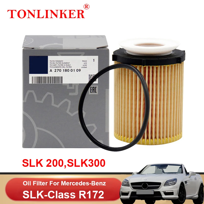 

TONLINKER Oil Filter A2701800109 For Mercedes Benz SLK Class R172 2015 2016 SLK 200 300 Special Series 2.0L M274 Car Accessories