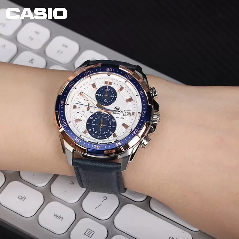 Casio EFR-539D/539L Multi-functional Waterproof MEN\'S Watch Heart of Darkness Mechanical Large Dial Cool Stopwatch Date