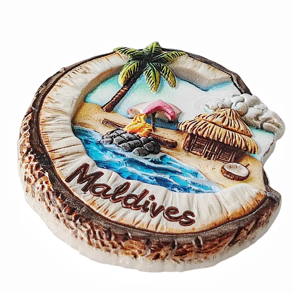 ثلاثية الأبعاد جزر المالديف مغناطيس الثلاجة هدية تذكارية الراتنج الثلاجة المغناطيسي ملصق جمع ديكور المنزل #4