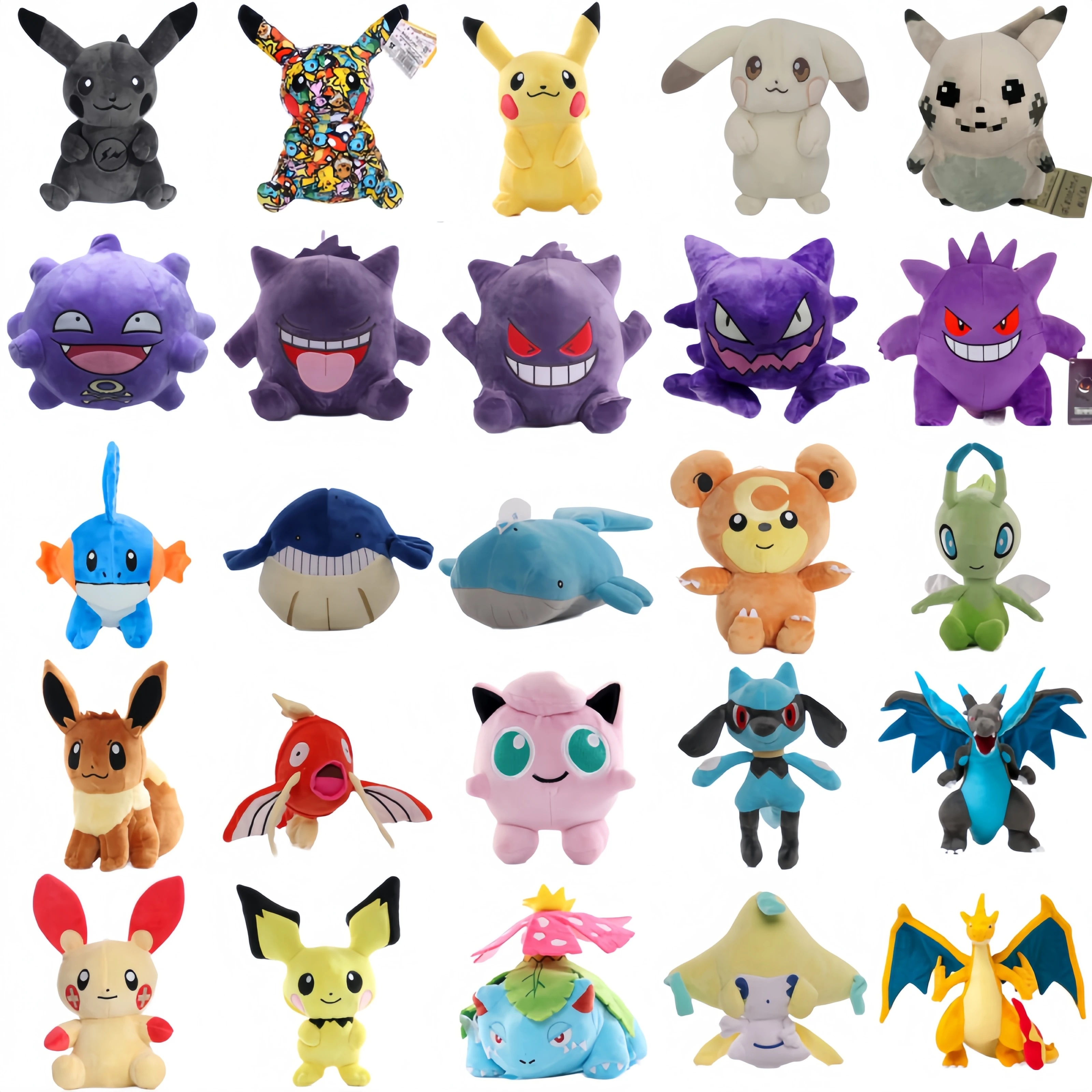 

Jirachi Pokémon Venusaur Plusle Gengar Haunter Koffing Plush Toys Pokemon Koffing Wailord Charizard Jigglypuff Dolls Kids Gift