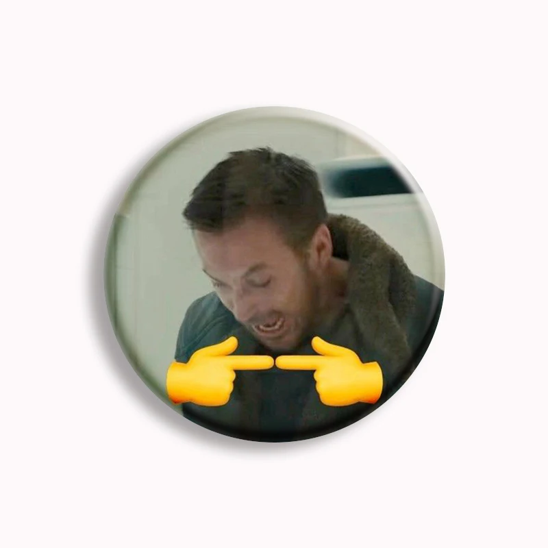 Pin de bouton de mème drôle créatif, broche d'acteur canadien en métal, insigne de sac, accessoires de décoration, cadeau de renforcement, style Ryan Gosling, 31