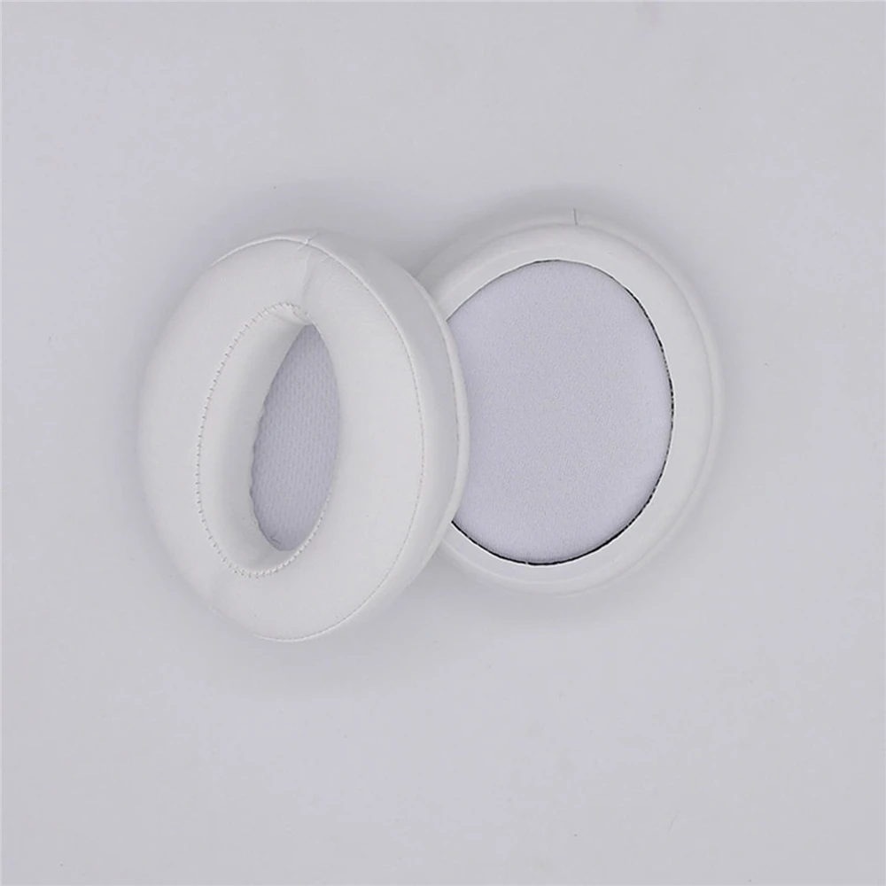 2 pçs earmuff branco fone de ouvido earcap para sennheiser hd4.50 caso de couro fone de ouvido capa esponja
