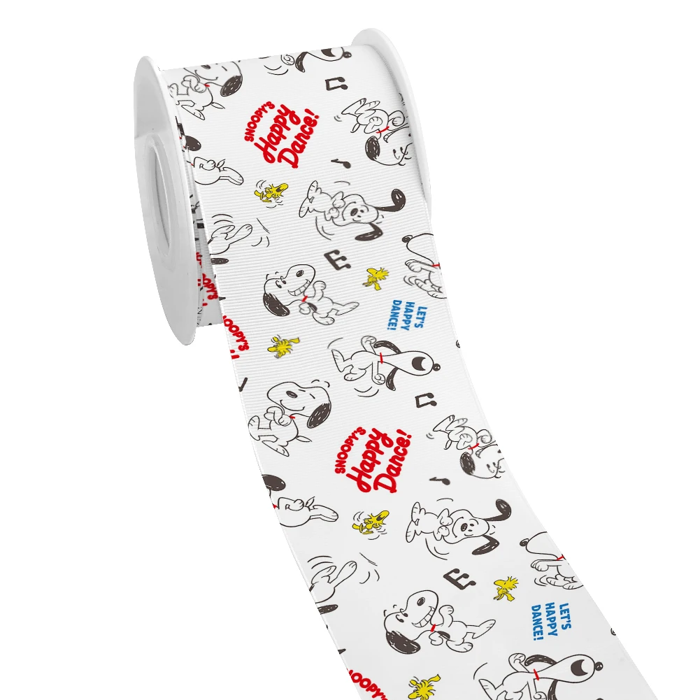 MINI Cartoon Dog Snoopy Design Printed Grosgrain Satin Ribbon for Gift Wrapping Hair Bow 50 Yards