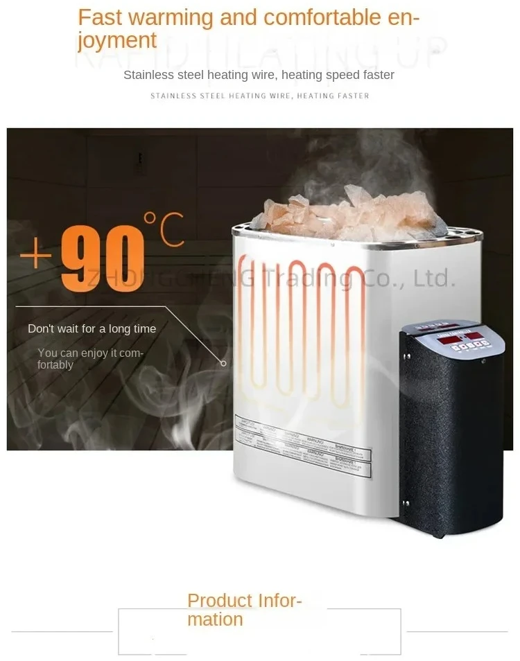 

Коммерческая ванна для сауны с внутренним и внешним управлением, сухой паровой блок из нержавеющей стали 304, подогрев пот