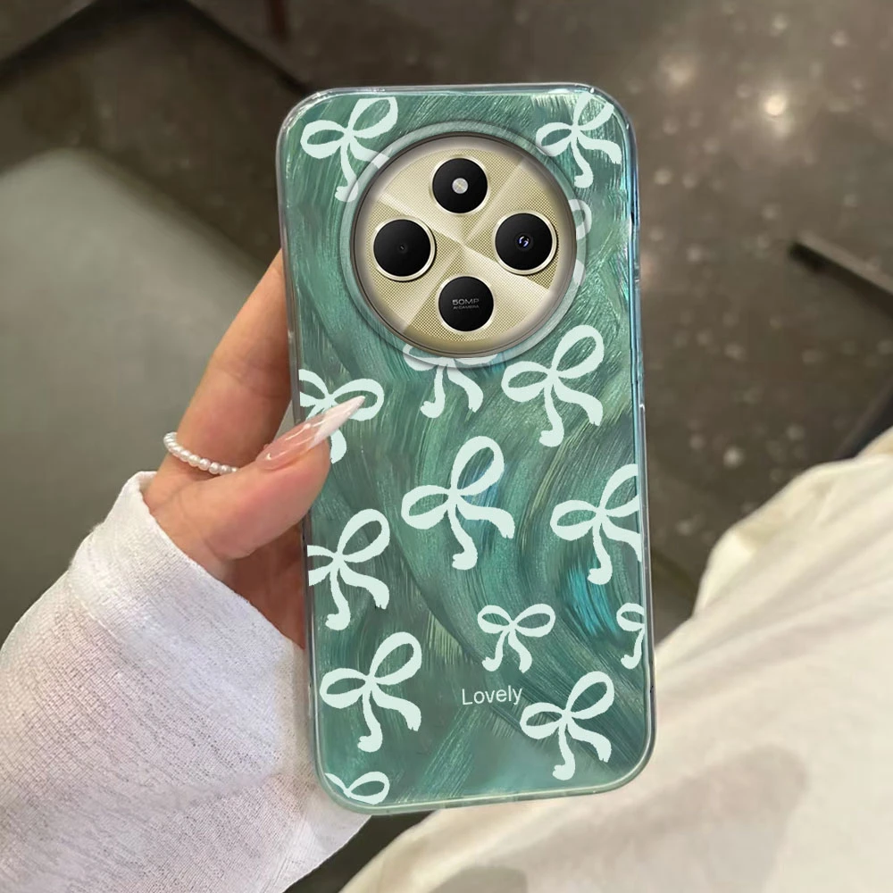 Für Xiaomi Redmi Note 15 14 13 12 11 10 11S 10S 8 9 Pro Koreanische Schleifenmädchen Handyhülle 15C 14C 13C A3 A1 A2 9A A5 9C Rückseite