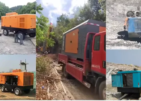 YG Customized 35m³/min Screw air Compressors Single Stage Trailer Mobile Rotary Air-Compressor Machine for Sale