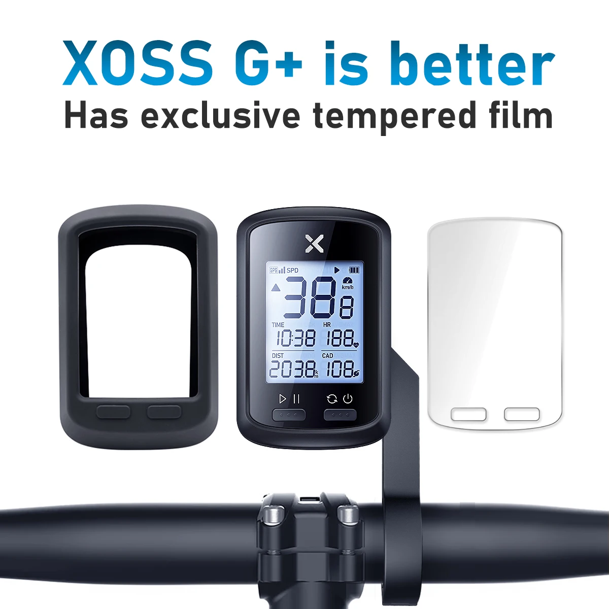 

GPS велокомпьютер XOSS, беспроводной спидометр, Bluetooth трекер, водонепроницаемый дорожный велосипед, одометр для горного велосипеда, G + PLUS