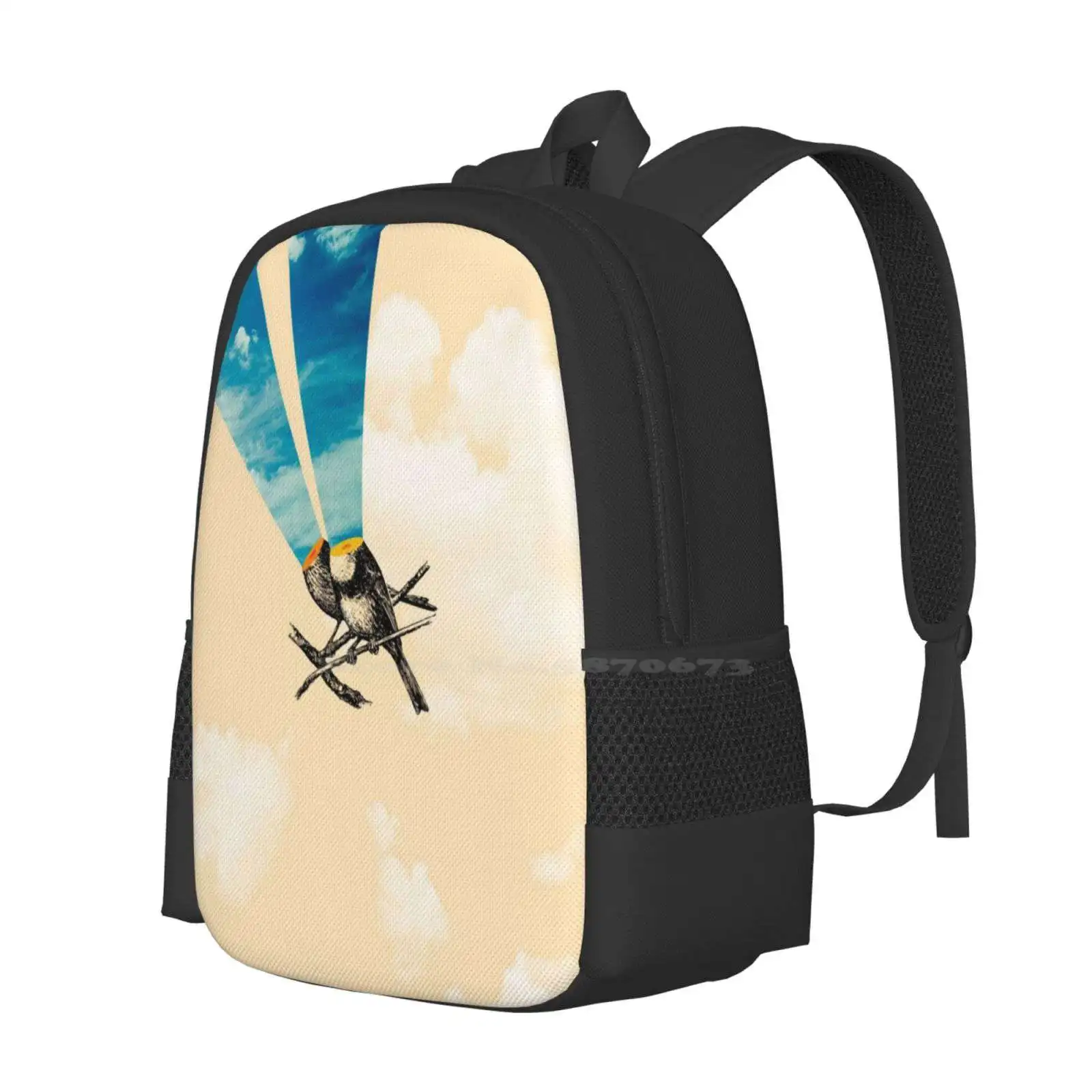 Cut & Paste #4 3D Print Design Backpack Student Bag Collage Fresh Summer Woman Urban Vintage