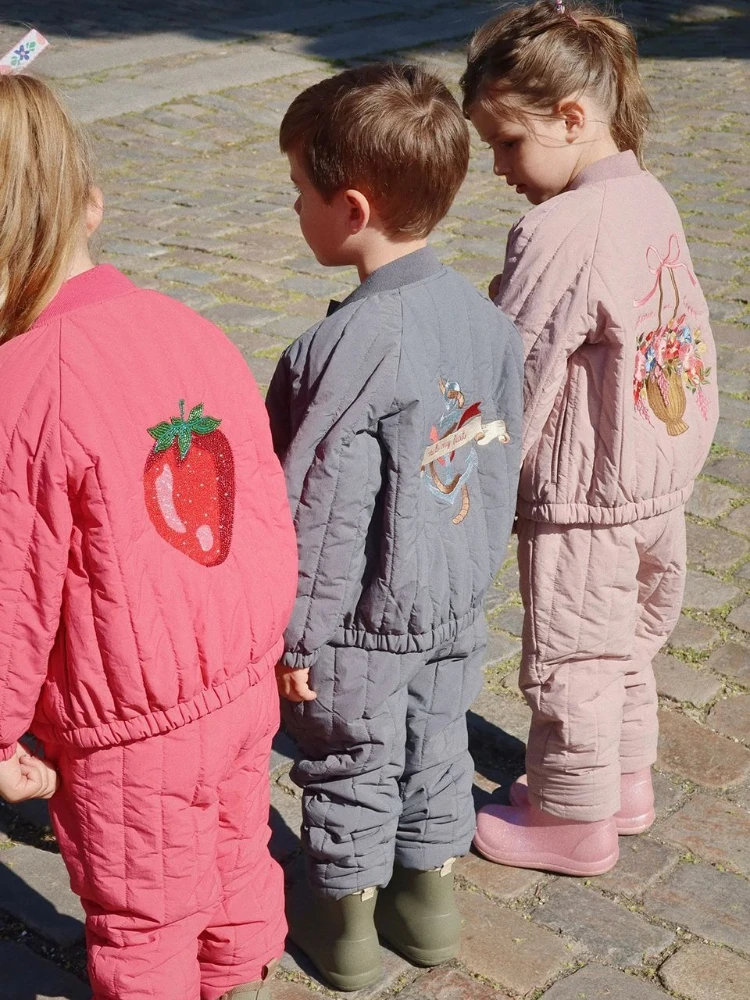 2025 Nieuwe Winter Merk Baby Jongens Jassen Lamswol Cartoon Pailletten Bovenkleding Kinderkleding Meisjes Winddicht Jas Vlucht Pak 1-9Y - afbeelding 2