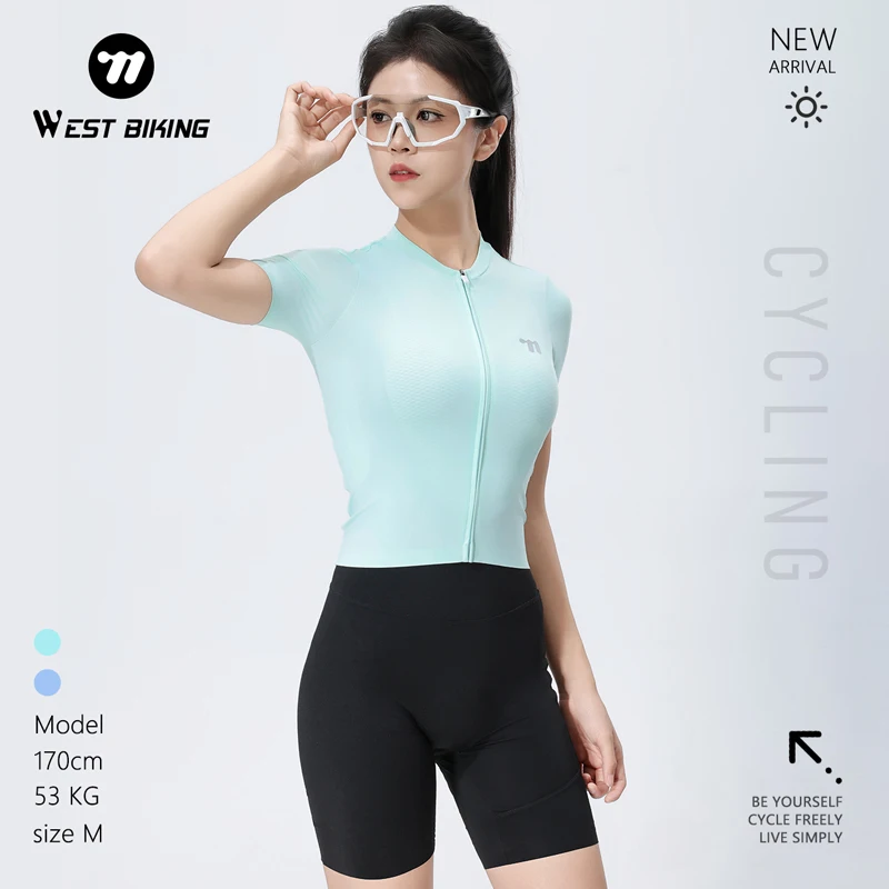 

WEST BIKING Short Sleeved Cycling Jersey Skin-Friendly Lightweight Sun-Proof Clothing Quick-Drying Breathable Cycling Clothes