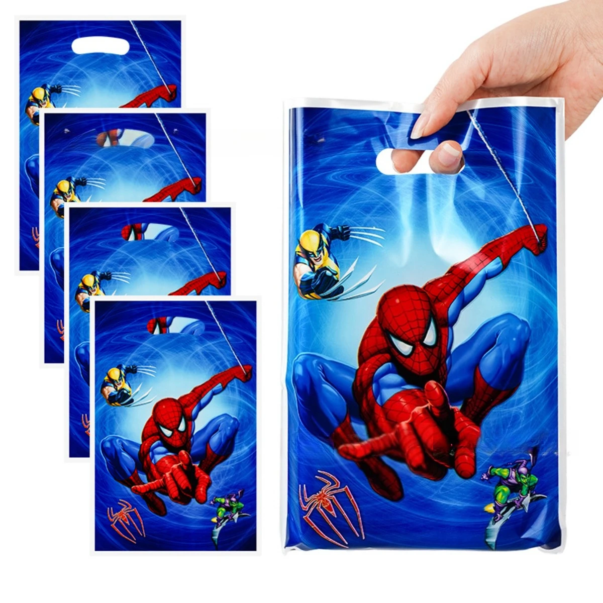 Bolsas de Regalo con Diseño de Spiderman para Fiestas Infantiles, Bolsas para Dulces, Decoraciones para Fiestas de Cumpleaños