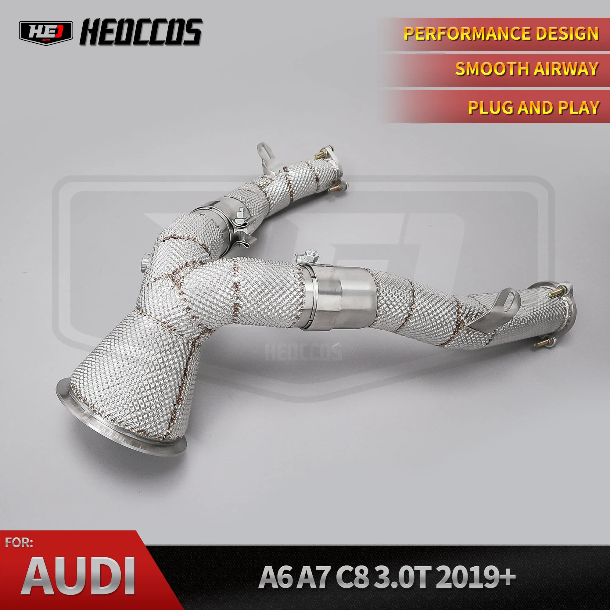 

HEO Smooth exhaust for Audi A6 A7 C8 3.0T downpipe performance exhaust with insulation