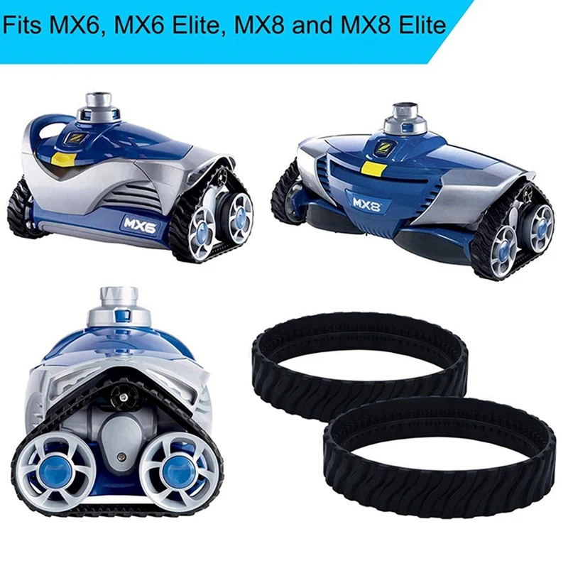 استبدال المسار يناسب Zodiac MX8 Elite، MX6 Elite، MX8، Mx6 منظف حمام السباحة Tire Track R 0526100   (8 عبوات)