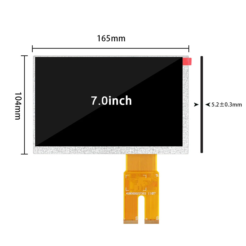 Original Innolux LW700AT9005 LCD Display Screen WithoutTouch For Portable DVD Player 7 Inch 800(RGB)×480  WVGA 133PPI Antiglare