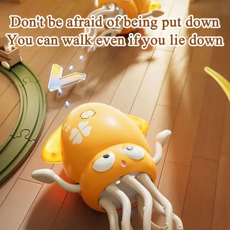 Jouet de poulpe de danse démoniaque, évitement d'obstacles attiques à Induction, dispositif de soulagement Fi Str à huit bras, jouets de farces créatifs pour enfants