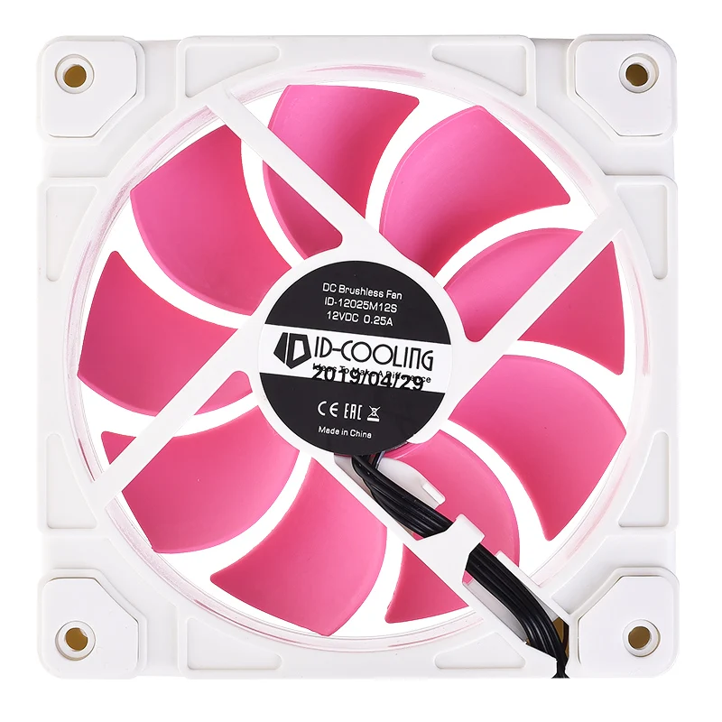 ID-COOLING ZF-12025-PINK Fans 120mm ARGB Temperature Control Fan Water Cooling Air Cooler Radiator for PC Case Fan