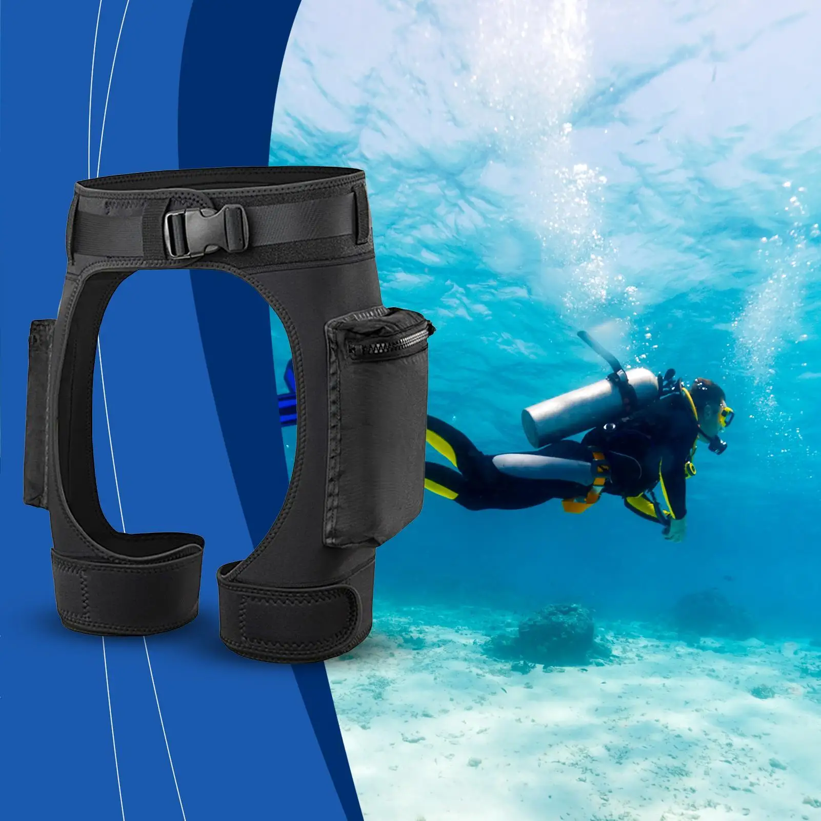 

Diving Shorts Diving Stretch Shorts Lightweight Quick Release Buckle Adjustable Pants with Pockets for Snorkeling Surfing