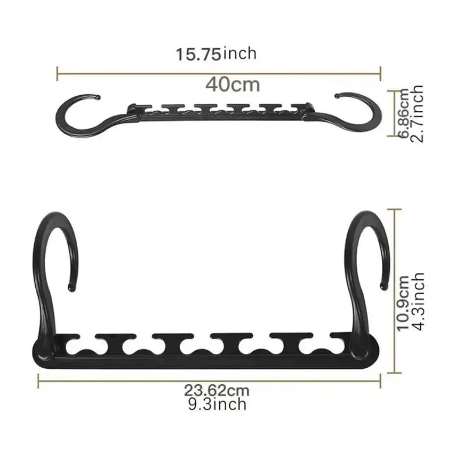 1 Pcs Foldable Magic Hanger Multi-function Five-hole Connection Hook ABS Plastic Rotary Storage Hanger Coat Hanger 2026 Hangers