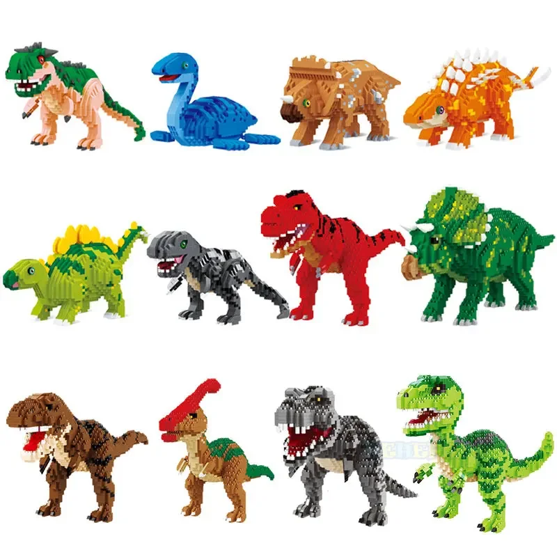 Balody Jurassic Dinosaur Block Set Bouwstenen Tyrannosaurus Rex Velociraptor Verbinding Micro Bricks Figuur Speelgoed Voor